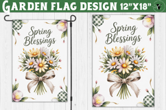 Spring Garden flag | Funny cow and flowers Yard Flag Product Image 1