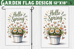 Spring Garden flag | Funny cow and flowers Yard Flag Product Image 1
