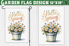 Spring Garden flag | Funny cow and flowers Yard Flag Product Image 1