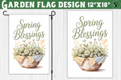 Spring Garden flag | Funny cow and flowers Yard Flag Product Image 1