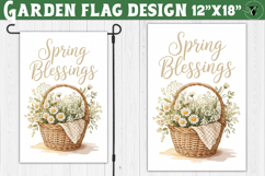 Spring Garden flag | Funny cow and flowers Yard Flag Product Image 1