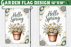 Spring Garden flag | Funny cow and flowers Yard Flag Product Image 1