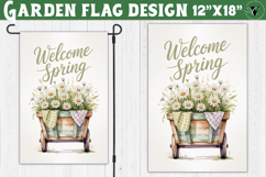 Spring Garden flag | Funny cow and flowers Yard Flag Product Image 1