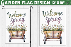 Spring Garden flag | Funny cow and flowers Yard Flag Product Image 1
