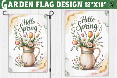 Spring Garden flag | Funny cow and flowers Yard Flag Product Image 1
