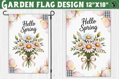Spring Garden flag | Funny cow and flowers Yard Flag Product Image 1