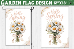 Spring Garden flag | Funny cow and flowers Yard Flag Product Image 1