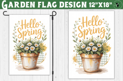 Spring Garden flag | Funny cow and flowers Yard Flag Product Image 1