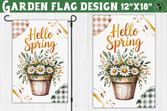 Spring Garden flag | Funny cow and flowers Yard Flag Product Image 1