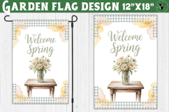 Spring Garden flag | Funny cow and flowers Yard Flag Product Image 1