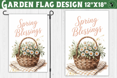 Spring Garden flag | Funny cow and flowers Yard Flag Product Image 1