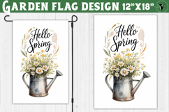 Spring Garden flag | Funny cow and flowers Yard Flag Product Image 1