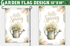 Spring Garden flag | Funny cow and flowers Yard Flag Product Image 1