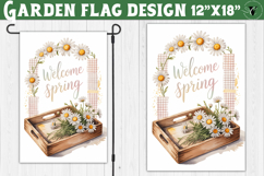 Spring Garden flag | Funny cow and flowers Yard Flag Product Image 1