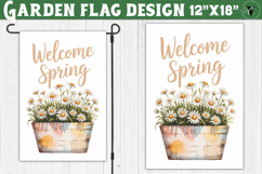 Spring Garden flag | Funny cow and flowers Yard Flag Product Image 1