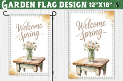 Spring Garden flag | Funny cow and flowers Yard Flag Product Image 1