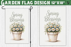 Spring Garden flag | Funny cow and flowers Yard Flag Product Image 1