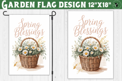 Spring Garden flag | Funny cow and flowers Yard Flag Product Image 1