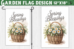 Spring Garden flag | Funny cow and flowers Yard Flag Product Image 1