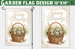 Spring Garden flag | Funny cow and flowers Yard Flag Product Image 1