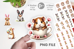 Spring Garden Pets Easter Sticker Product Image 1