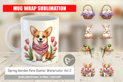 Spring Garden Pets Easter Mug Wrap Product Image 1