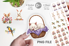Spring Garden Pets Easter Sticker Product Image 1