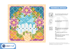 Spring Garden 3D Shadow Box - Garden Flowers 3D Paper Craft Product Image 4