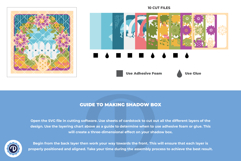 Spring Garden 3D Shadow Box - Garden Flowers 3D Paper Craft Product Image 5