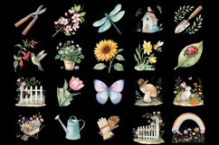 Spring Garden, Watercolor Flowers, Floral Clipart, Garden Illustrations, Spring Butterflies, Pastel Clipart, Digital Download, Sublimation Designs, Watercolor Art, Garden Elements, Spring Garden Clipart