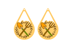 Gardening Tools Earrings, Garden Laser Cut Earrings, Spring Product Image 2