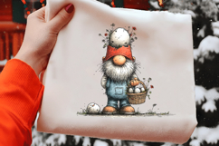 Spring Gnome in Eggshell Hat Clipart Product Image 2