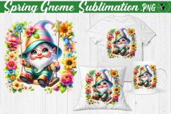 Spring Gnome Sublimation | Spring clipart Product Image 11