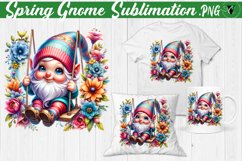 Spring Gnome Sublimation | Spring clipart Product Image 13