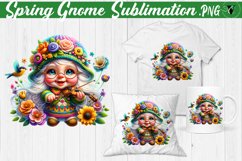 Spring Gnome Sublimation | Spring clipart Product Image 14