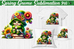 Spring Gnome Sublimation | Spring clipart Product Image 17