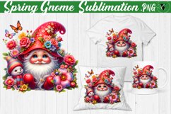 Spring Gnome With flowers | Spring clipart Product Image 1
