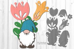 Spring Floral Gnome SVG Glowforge Files Laser Cut Files Product Image 2