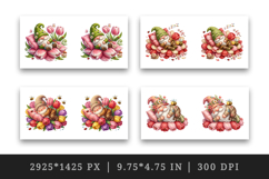 Spring Gnome mug wrap printable sublimation design Product Image 2