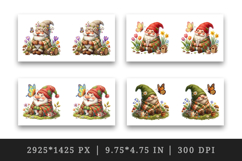 Spring Gnome mug wrap printable sublimation design Product Image 2
