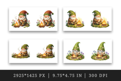 Spring Gnome mug wrap printable sublimation design Product Image 2