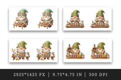 Spring Gnome mug wrap printable sublimation design Product Image 2