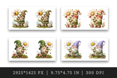 Spring Gnome mug wrap printable sublimation design Product Image 2