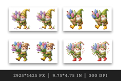 Spring Gnome mug wrap printable sublimation design Product Image 2