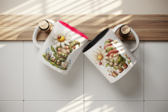 Spring Gnome mug wrap printable sublimation design Product Image 3