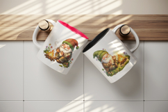 Spring Gnome mug wrap printable sublimation design Product Image 3