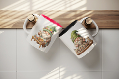 Spring Gnome mug wrap printable sublimation design Product Image 3