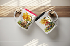 Spring Gnome mug wrap printable sublimation design Product Image 3