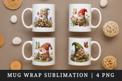 Spring Gnome mug wrap printable sublimation design Product Image 1