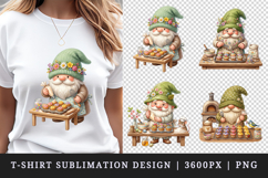Spring Gnome t-shirt printable sublimation design png Product Image 1